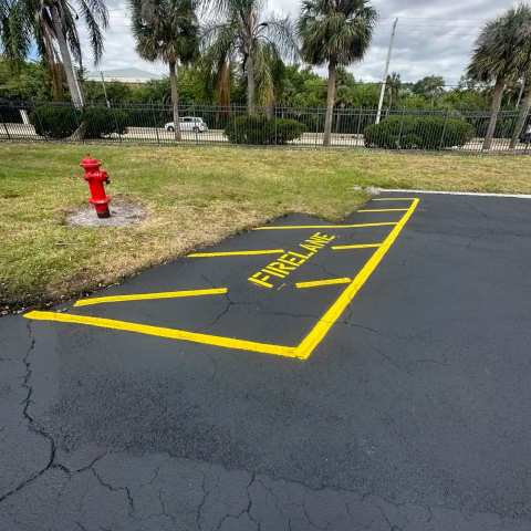 Parking lot striping and pavement markings, project photo 45