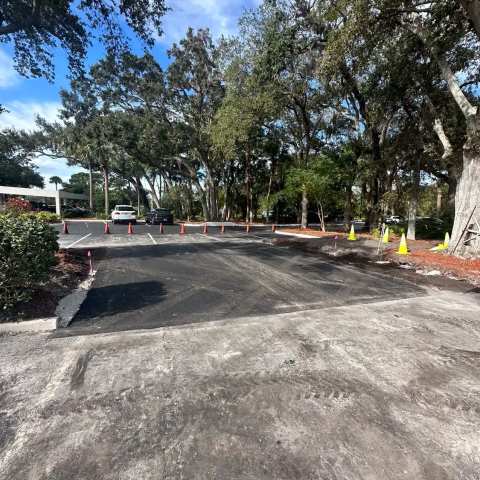 Newly paved commercial parking lot, project photo 57