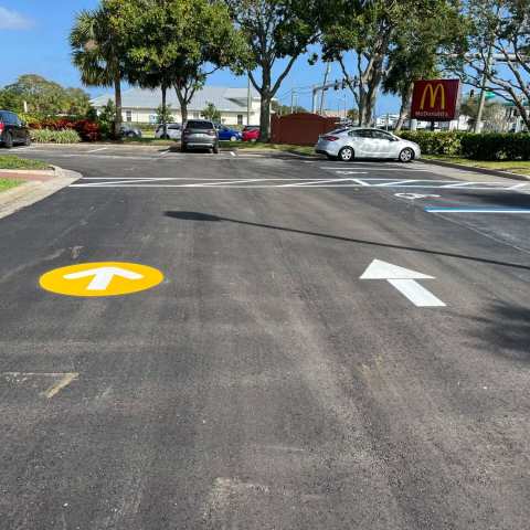 Parking lot striping and pavement markings, project photo 31