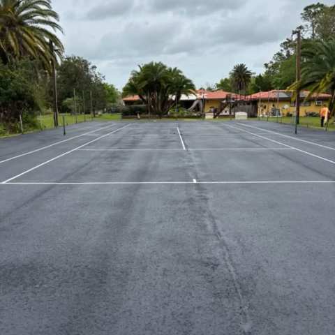 Newly paved commercial parking lot, project photo 61