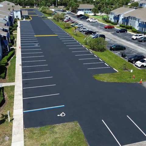 Parking lot striping and pavement markings, project photo 4
