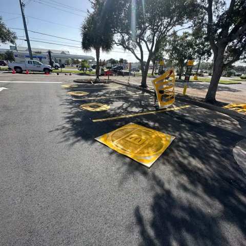 Parking lot striping and pavement markings, project photo 53