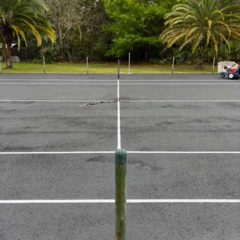 Newly paved commercial parking lot, project photo 51