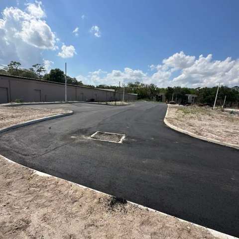 Newly paved commercial parking lot, project photo 63