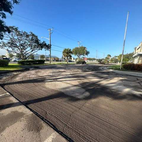 Newly paved commercial parking lot, project photo 36