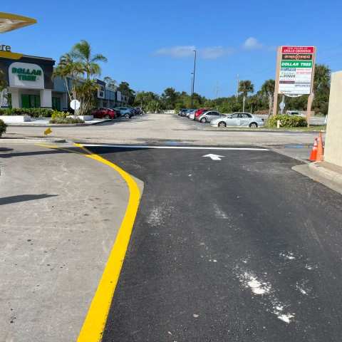 Parking lot striping and pavement markings, project photo 37