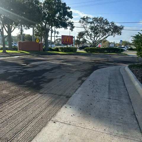 Newly paved commercial parking lot, project photo 35