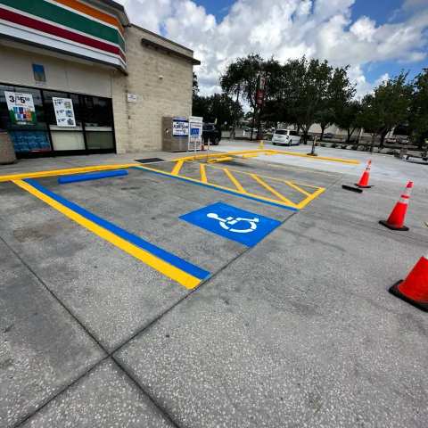 Parking lot striping and pavement markings, project photo 19