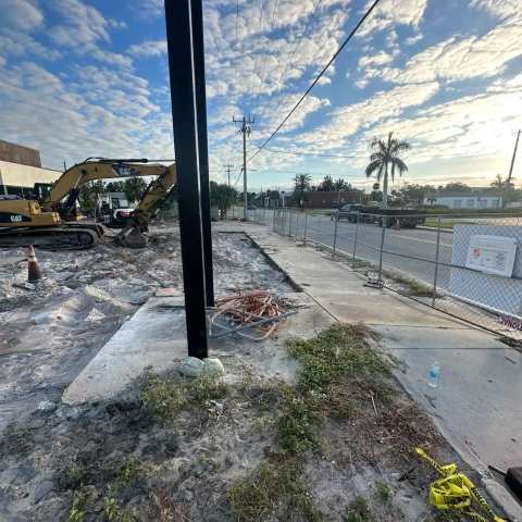 Newly paved commercial parking lot, project photo 41