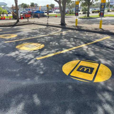 Parking lot striping and pavement markings, project photo 29
