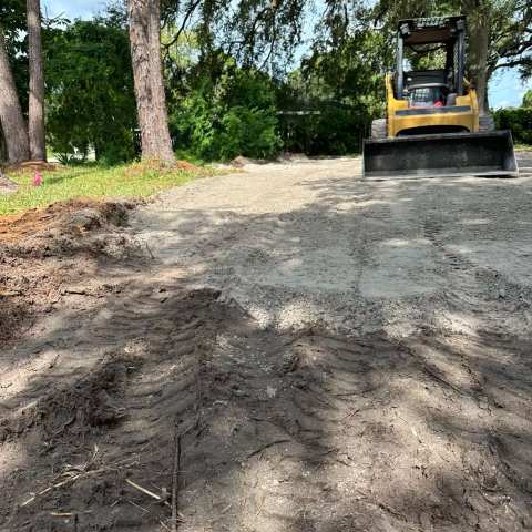 Site excavation and grading before paving, project photo 20
