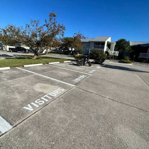 Newly paved commercial parking lot, project photo 43