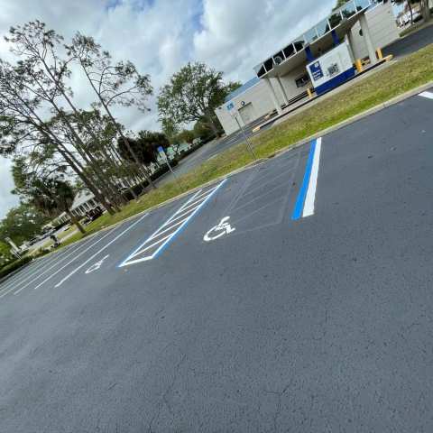 Parking lot striping and pavement markings, project photo 74