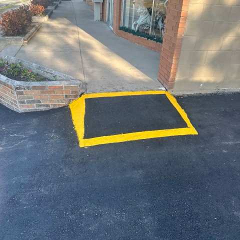 Parking lot striping and pavement markings, project photo 2