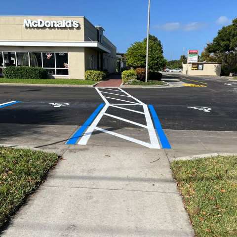 Parking lot striping and pavement markings, project photo 32