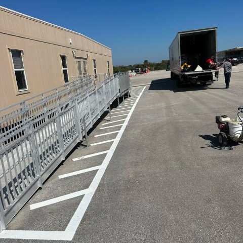 Newly paved commercial parking lot, project photo 59