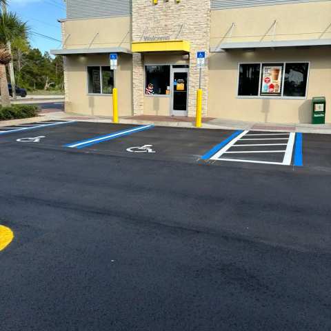 Parking lot striping and pavement markings, project photo 8