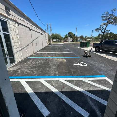 Parking lot striping and pavement markings, project photo 68