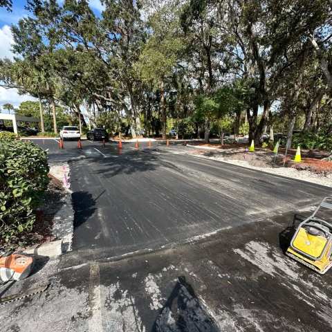 Newly paved commercial parking lot, project photo 56
