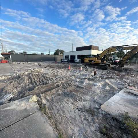 Newly paved commercial parking lot, project photo 40