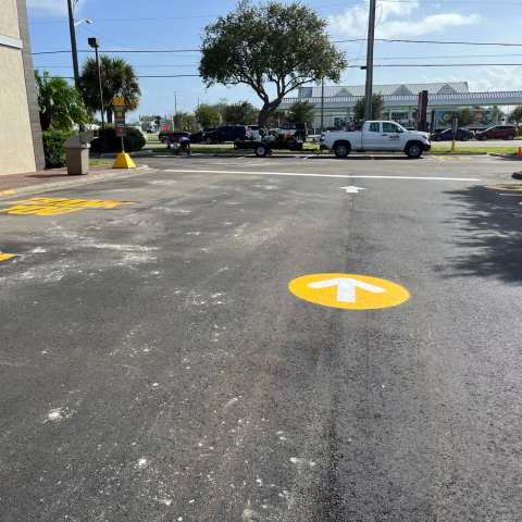 Parking lot striping and pavement markings, project photo 28