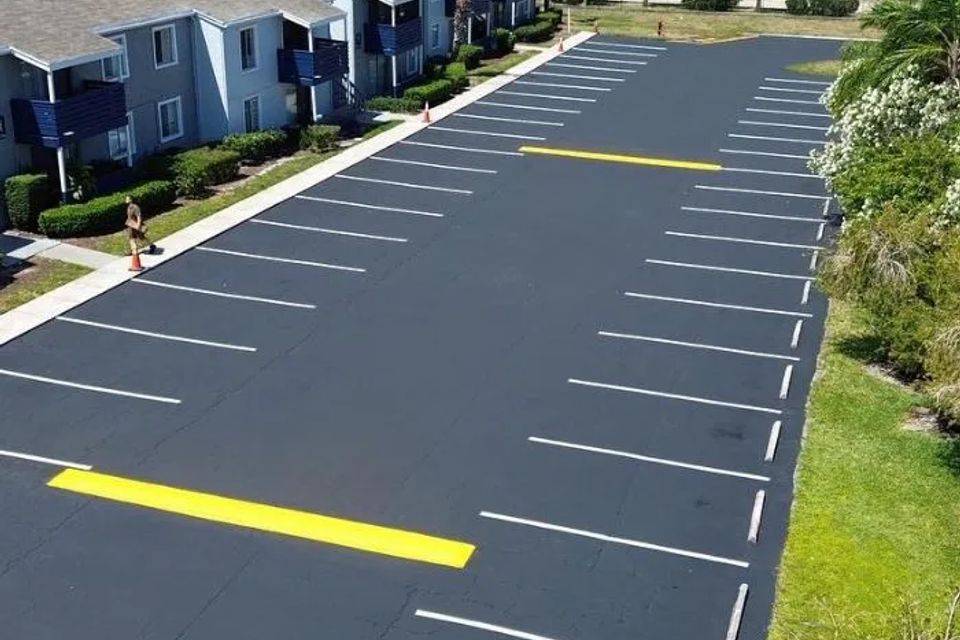 Parking lot line striping by All Brevard Asphalt, photo 3